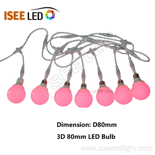 80mm DMX RGB Led Bulb Lamp